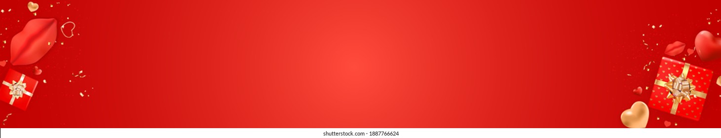 Valentine's Day Background Design. Template  for advertising, web, social media and fashion ads.  Poster, flyer, greeting card, header for website  Vector Illustration
