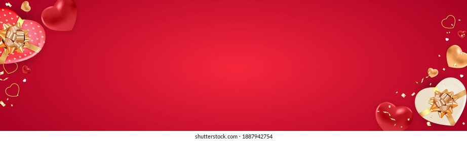 Valentine's Day Background Design. Template  for advertising, web, social media and fashion ads.  Poster, flyer, greeting card, header for website  Vector Illustration