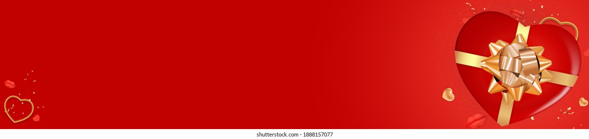 Valentine's Day Background Design. Template  for advertising, web, social media and fashion ads.  Poster, flyer, greeting card, header for website  Vector Illustration