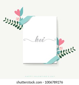 Valentines day background design. Vector illustration.