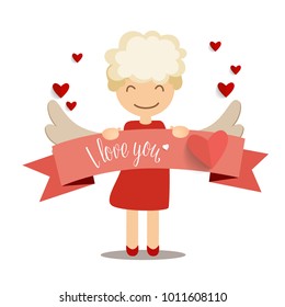 Valentines day background design. Vector illustration.
