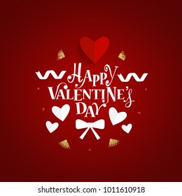 Valentines day background design. Vector illustration.