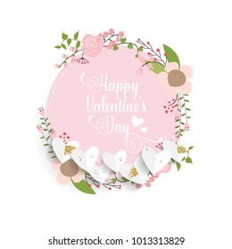 Valentines day background design. Vector illustration.