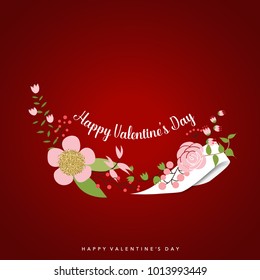 Valentines day background design. Vector illustration.
