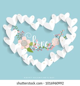 Valentines day background design. Vector illustration.