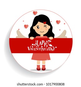 Valentines day background design. Vector illustration.