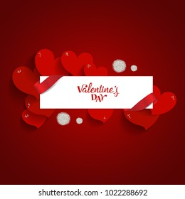 Valentines day background design. Vector illustration.