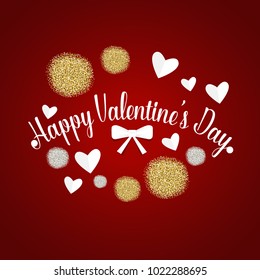 Valentines day background design. Vector illustration.