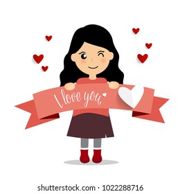 Valentines day background design. Vector illustration.