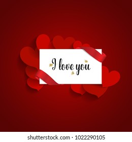 Valentines day background design. Vector illustration.