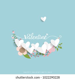 Valentines day background design. Vector illustration.