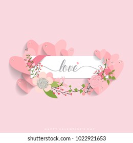 Valentines day background design. Vector illustration.