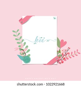 Valentines day background design. Vector illustration.