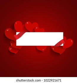 Valentinstag Hintergrund Design. Vektorgrafik.