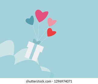 Valentines day background design. Vector illustration.