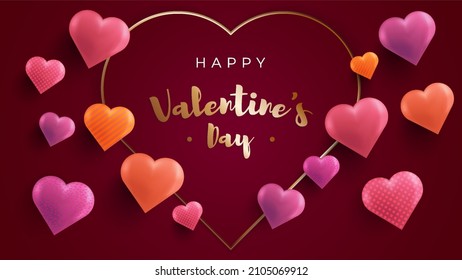 Valentine's day background design vector