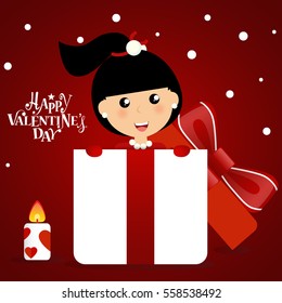 Diseño de fondo del día de San Valentín. Ilustración vectorial.