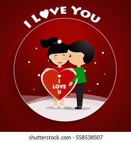 Valentines day background design. Vector illustration.