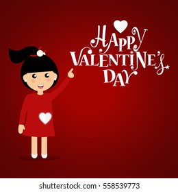 Valentines day background design. Vector illustration.