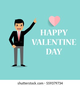 Valentines day background design. Vector illustration.