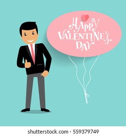 Valentines day background design. Vector illustration.