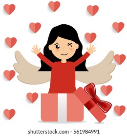 Valentines day background design. Vector illustration.