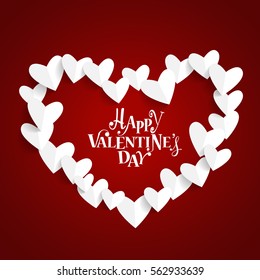 Valentines day background design. Vector illustration.