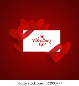 Valentines day background design. Vector illustration.