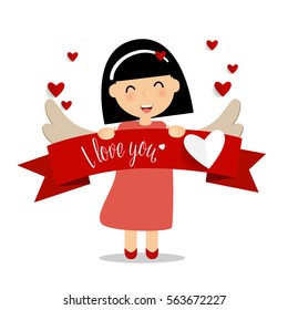 Valentines day background design. Vector illustration.