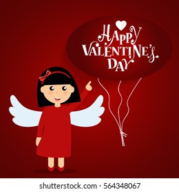 Valentines day background design. Vector illustration.