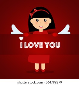 Valentines day background design. Vector illustration.