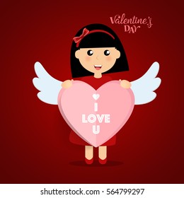 Valentinstag Hintergrund Design. Vektorgrafik.