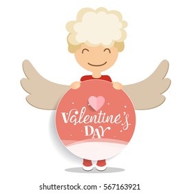 Valentines day background design. Vector illustration.