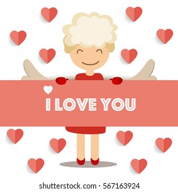 Valentines day background design. Vector illustration.