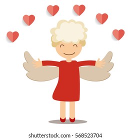 Valentines day background design. Vector illustration.