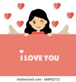 Valentines day background design. Vector illustration.