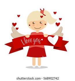 Valentines day background design. Vector illustration.