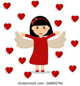 Diseño de fondo del día de San Valentín. Ilustración vectorial.