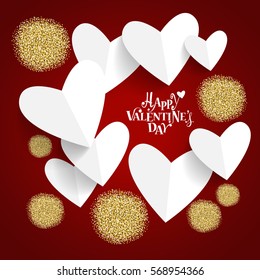 Valentines day background design. Vector illustration.