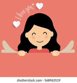Valentines day background design. Vector illustration.