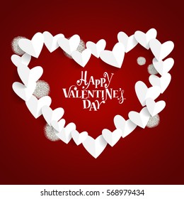 Diseño de fondo del día de San Valentín. Ilustración vectorial.