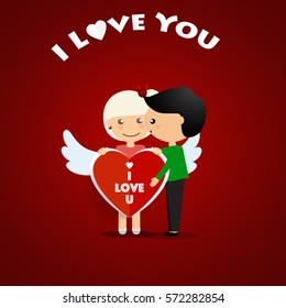 Valentines day background design. Vector illustration.