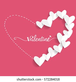 Diseño de fondo del día de San Valentín. Ilustración vectorial.