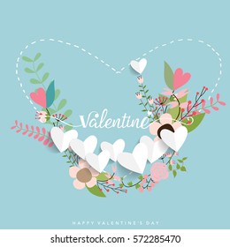 Valentines day background design. Vector illustration.