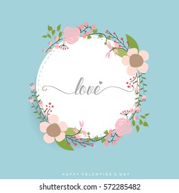 Valentines day background design. Vector illustration.