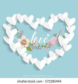 Valentines day background design. Vector illustration