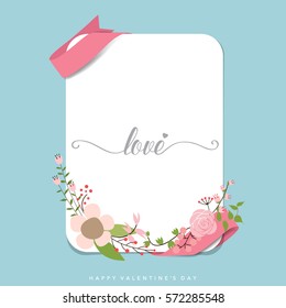 Valentines day background design. Vector illustration.
