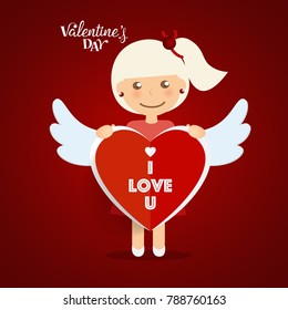 Valentines day background design. Vector illustration.