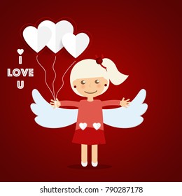 Valentines day background design. Vector illustration.