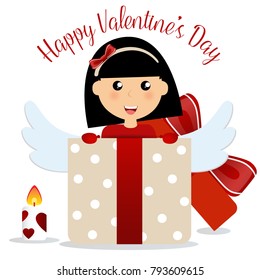 Valentines day background design. Vector illustration.